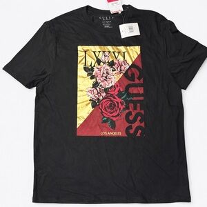NWT Men’s Large Guess T Shirt Flower Design